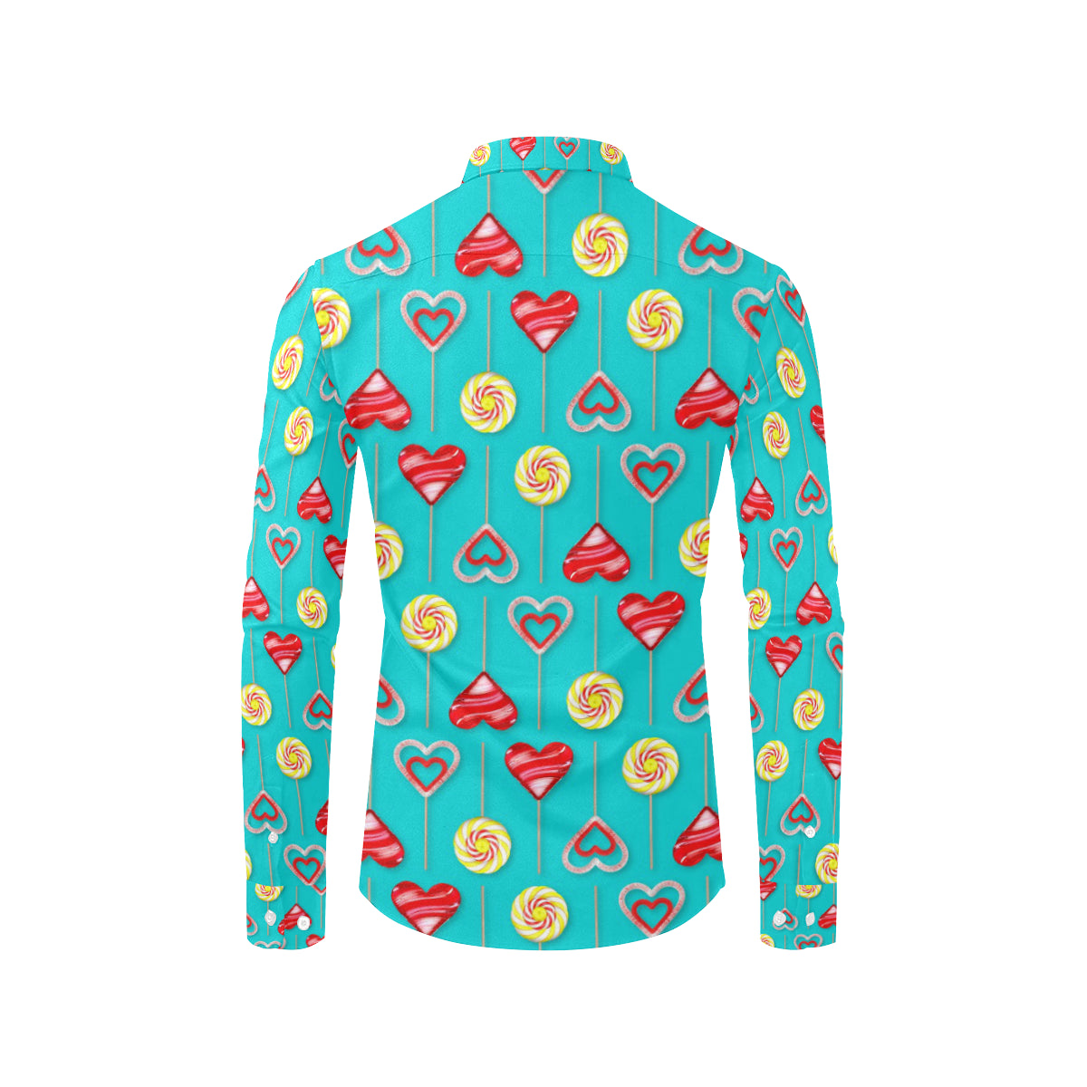 Lollipop Pattern Print Design LL06 Men's Long Sleeve Shirt