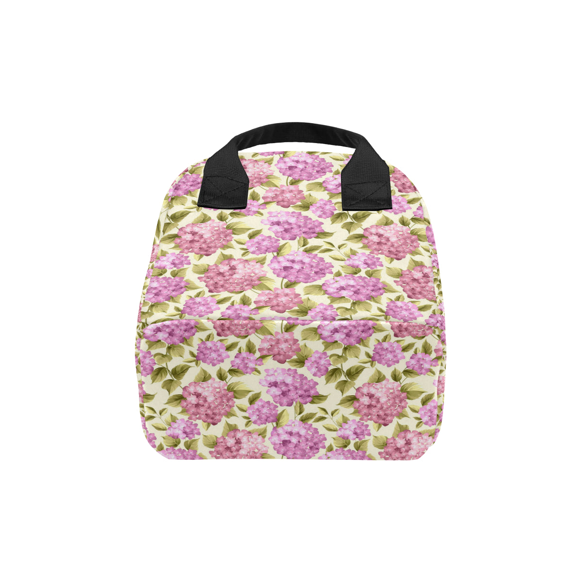 Hydrangea Pattern Print Design HD05 Insulated Lunch Bag