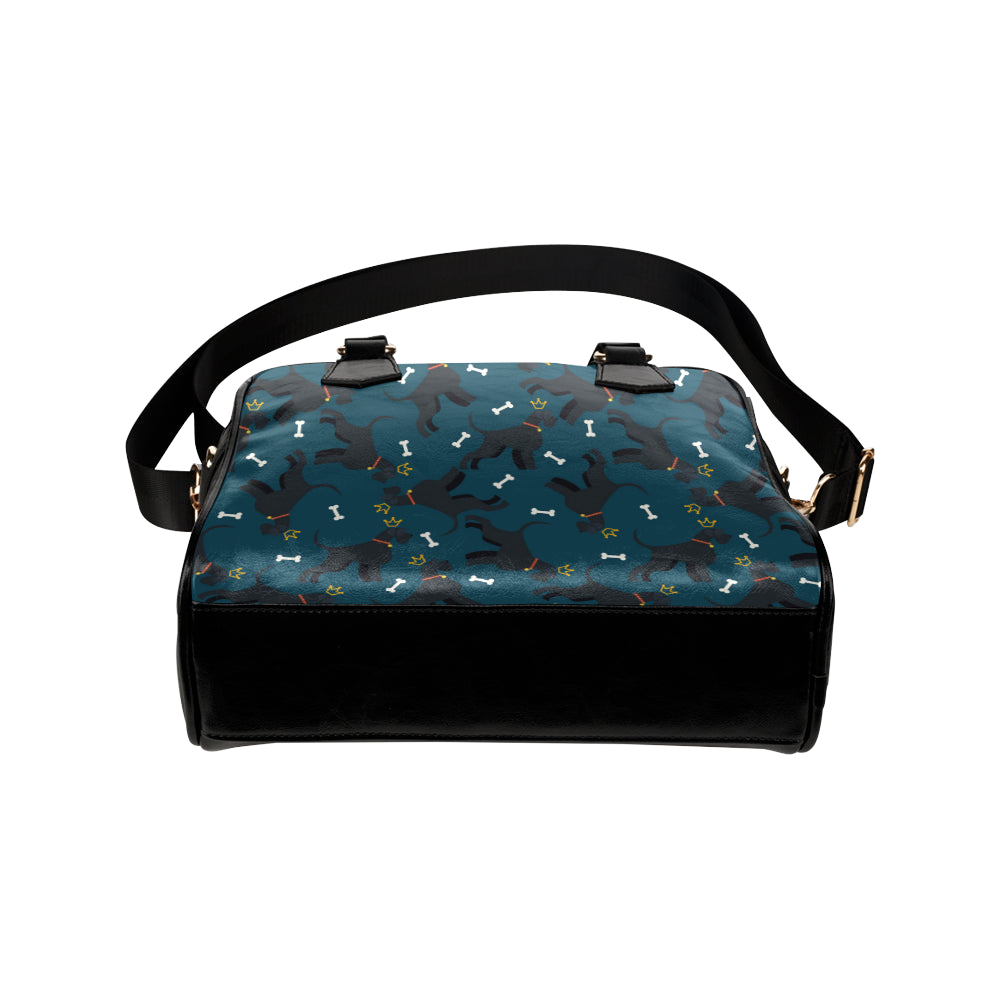 Schnauzers Pattern Print Design A04 Shoulder Handbag
