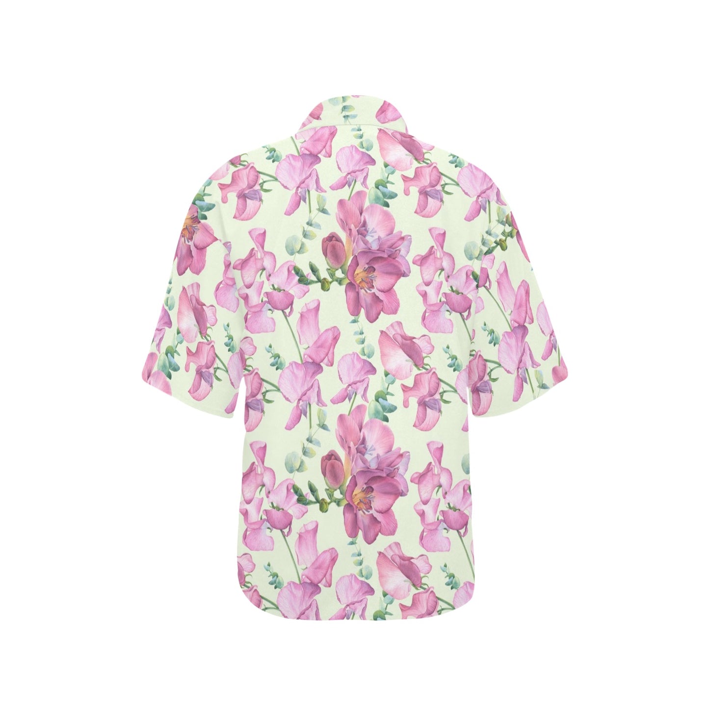 Peony Pattern Print Design PE011 Women's Hawaiian Shirt