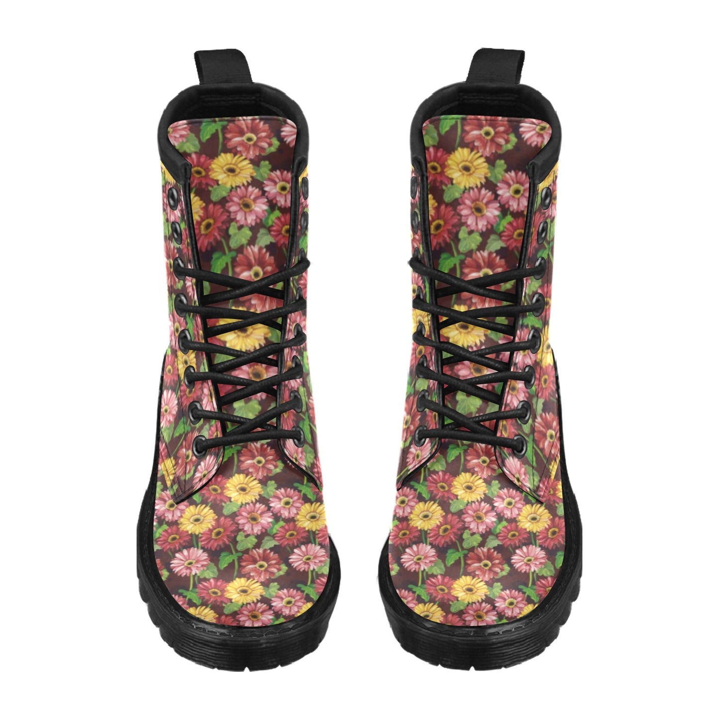 Daisy Gerbera Print Pattern Women's Boots