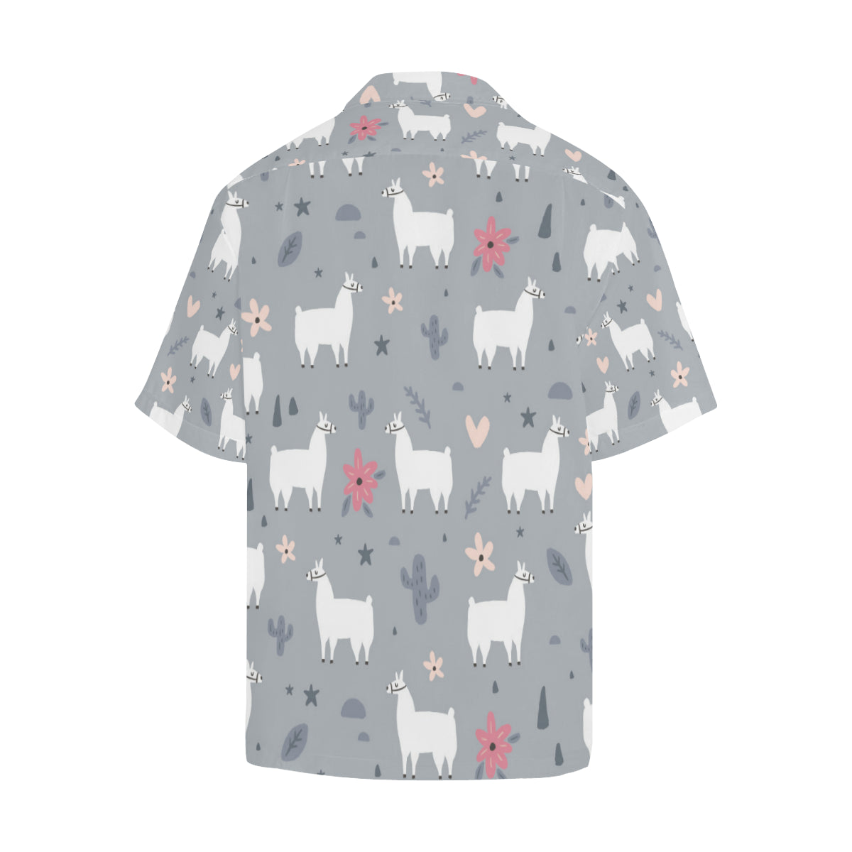 Llama Pattern Print Design 010 Men's Hawaiian Shirt