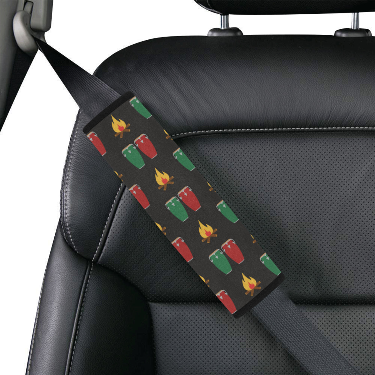 Conga Pattern Print Design 01 Car Seat Belt Cover