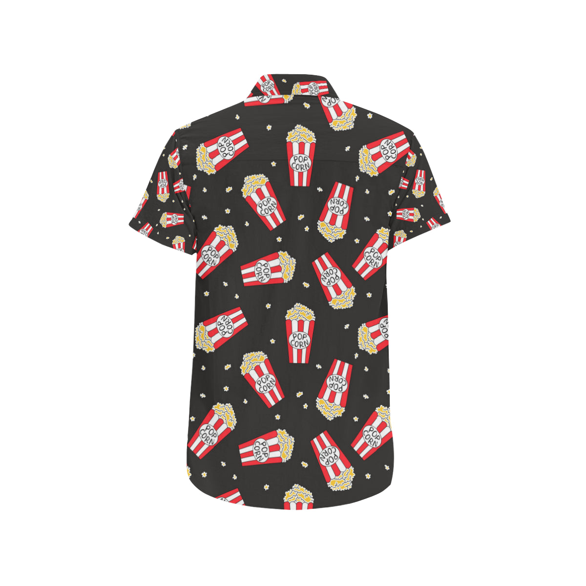 Popcorn Pattern Print Design A01 Men's Short Sleeve Button Up Shirt
