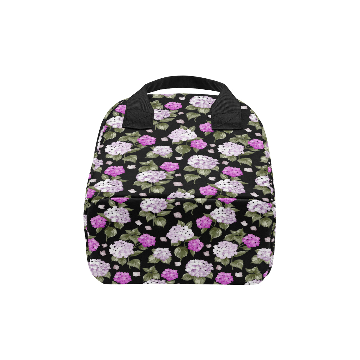 Hydrangea Pattern Print Design HD011 Insulated Lunch Bag