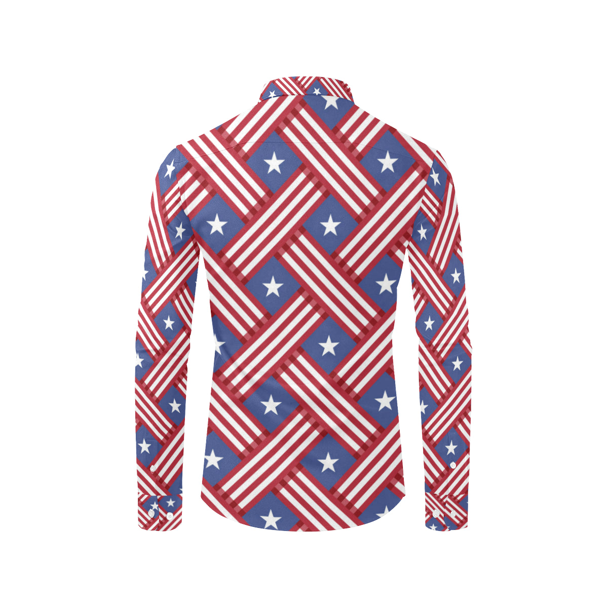 American flag Pattern Men's Long Sleeve Shirt