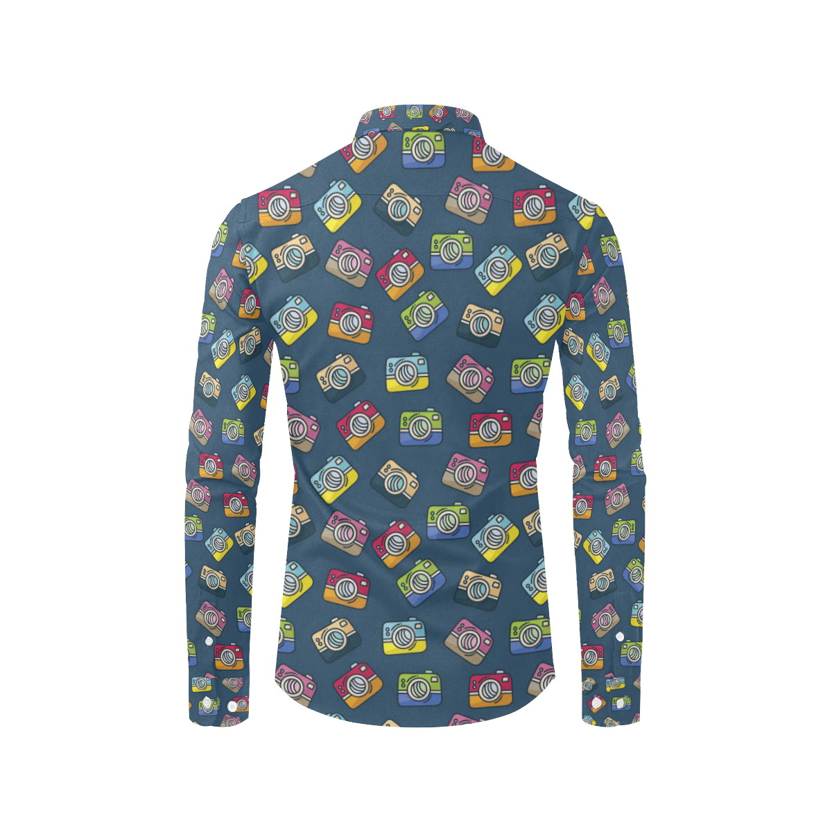 Camera Pattern Print Design 03 Men's Long Sleeve Shirt