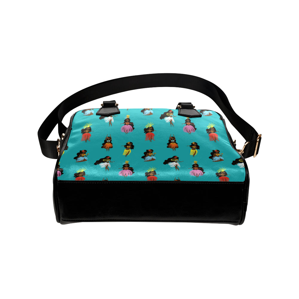Hula Dancers Pattern Print Design 04 Shoulder Handbag