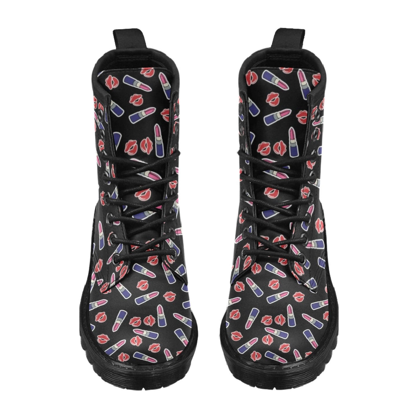 Lipstick Pattern Print Design LT01 Women's Boots