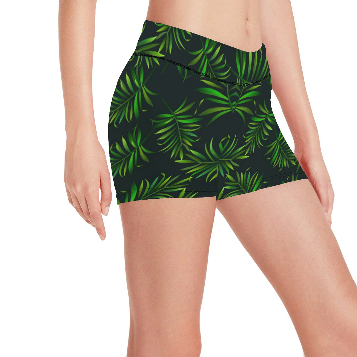Rainforest Pattern Print Design RF03 Yoga Shorts