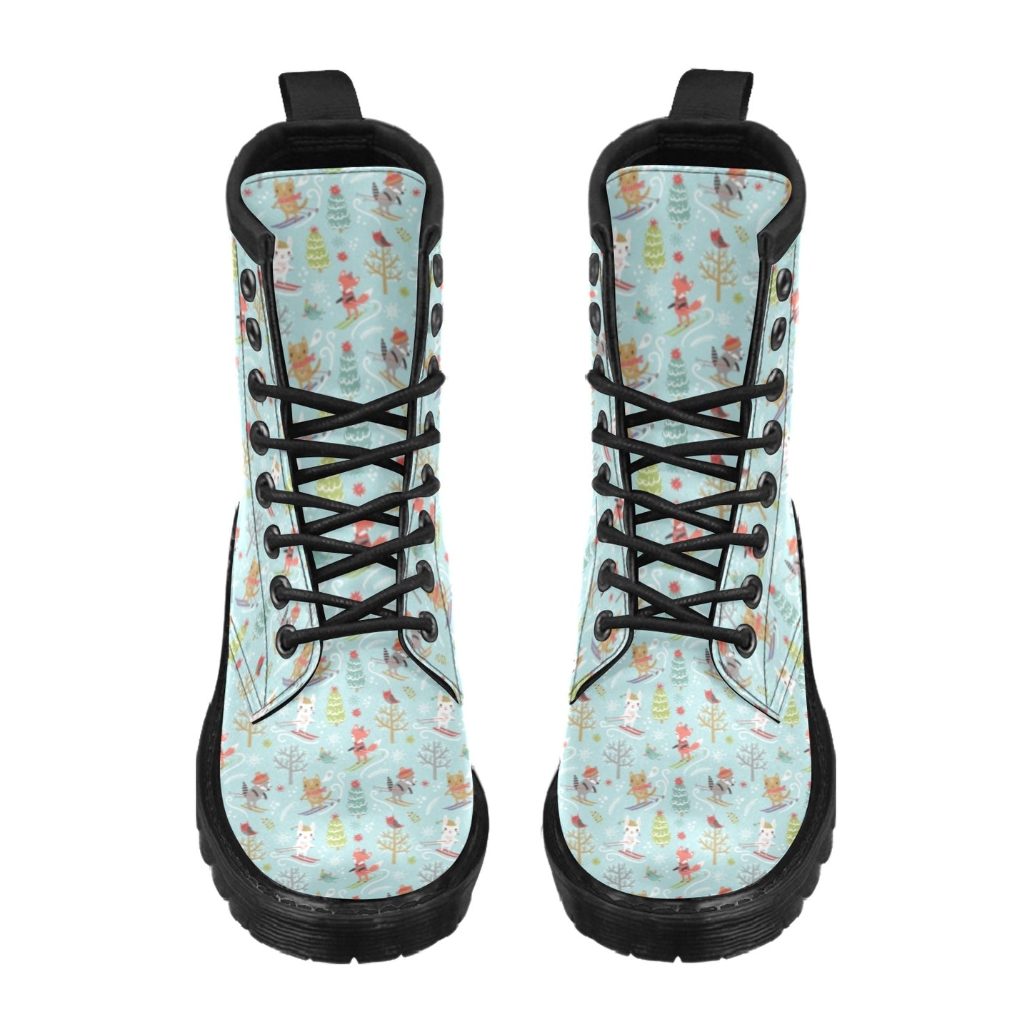 Ski Fox Cute Print Design LKS303 Women's Boots