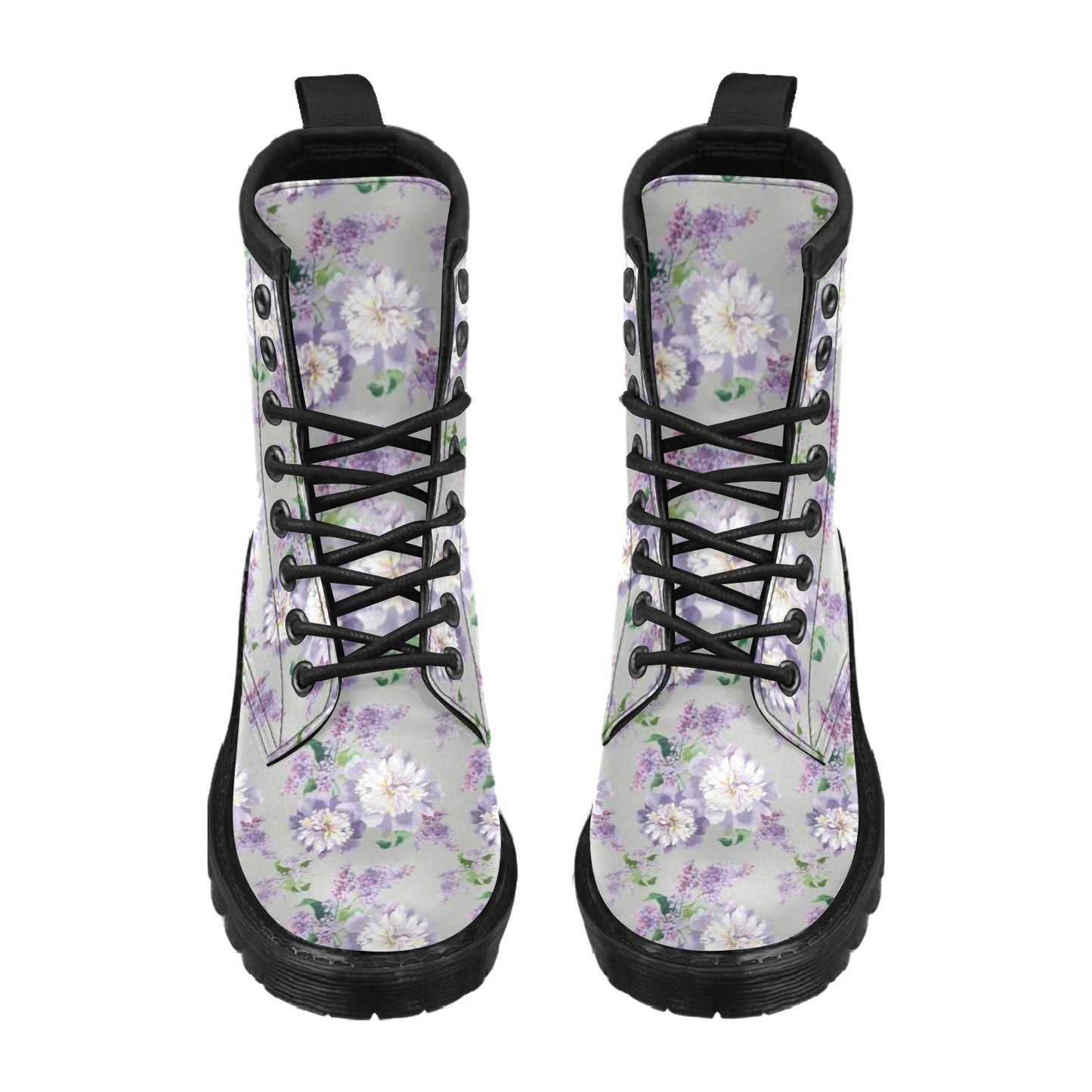 Lilac Pattern Print Design LI07 Women's Boots