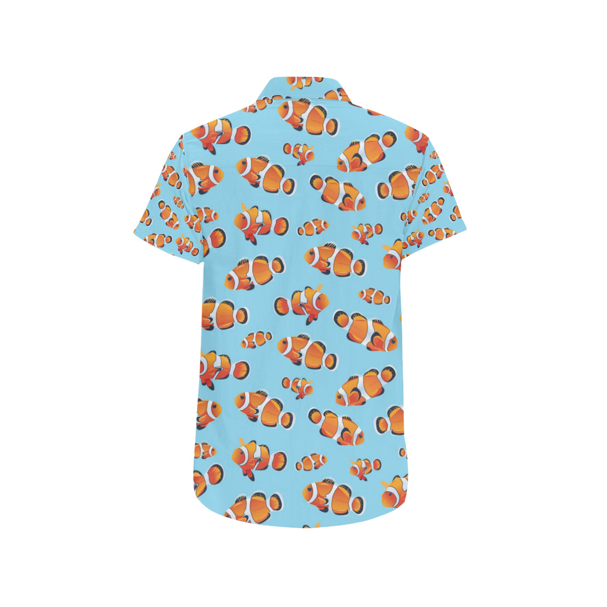 Clownfish Pattern Print Design 01 Men's Short Sleeve Button Up Shirt