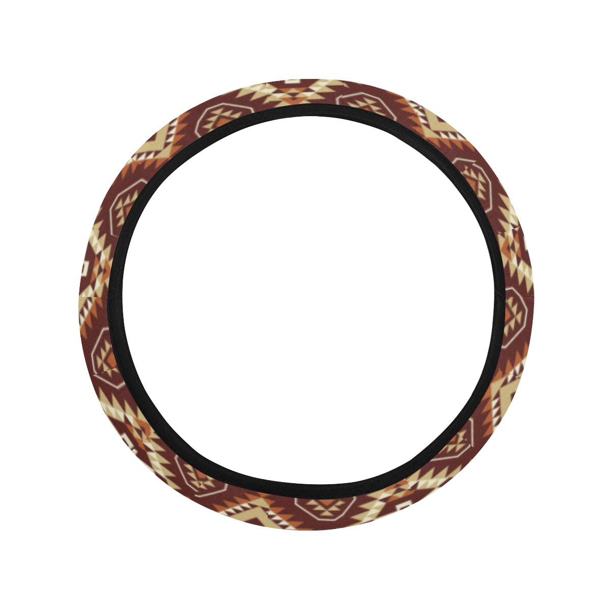 Navajo Native Color Print Pattern Steering Wheel Cover with Elastic Edge