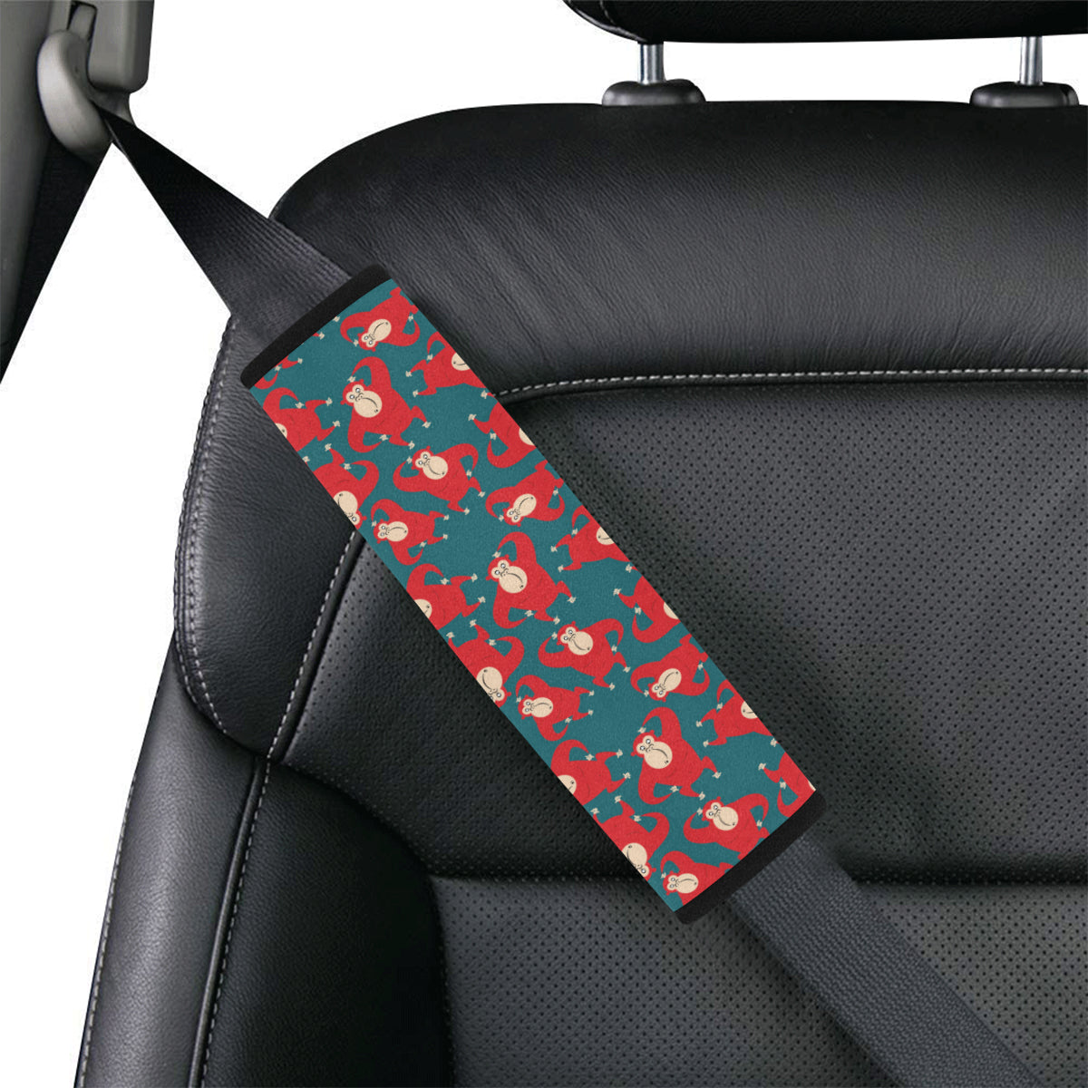 Chimpanzee Pattern Print Design 04 Car Seat Belt Cover
