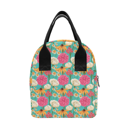 Summer Floral Pattern Print Design SF07 Insulated Lunch Bag