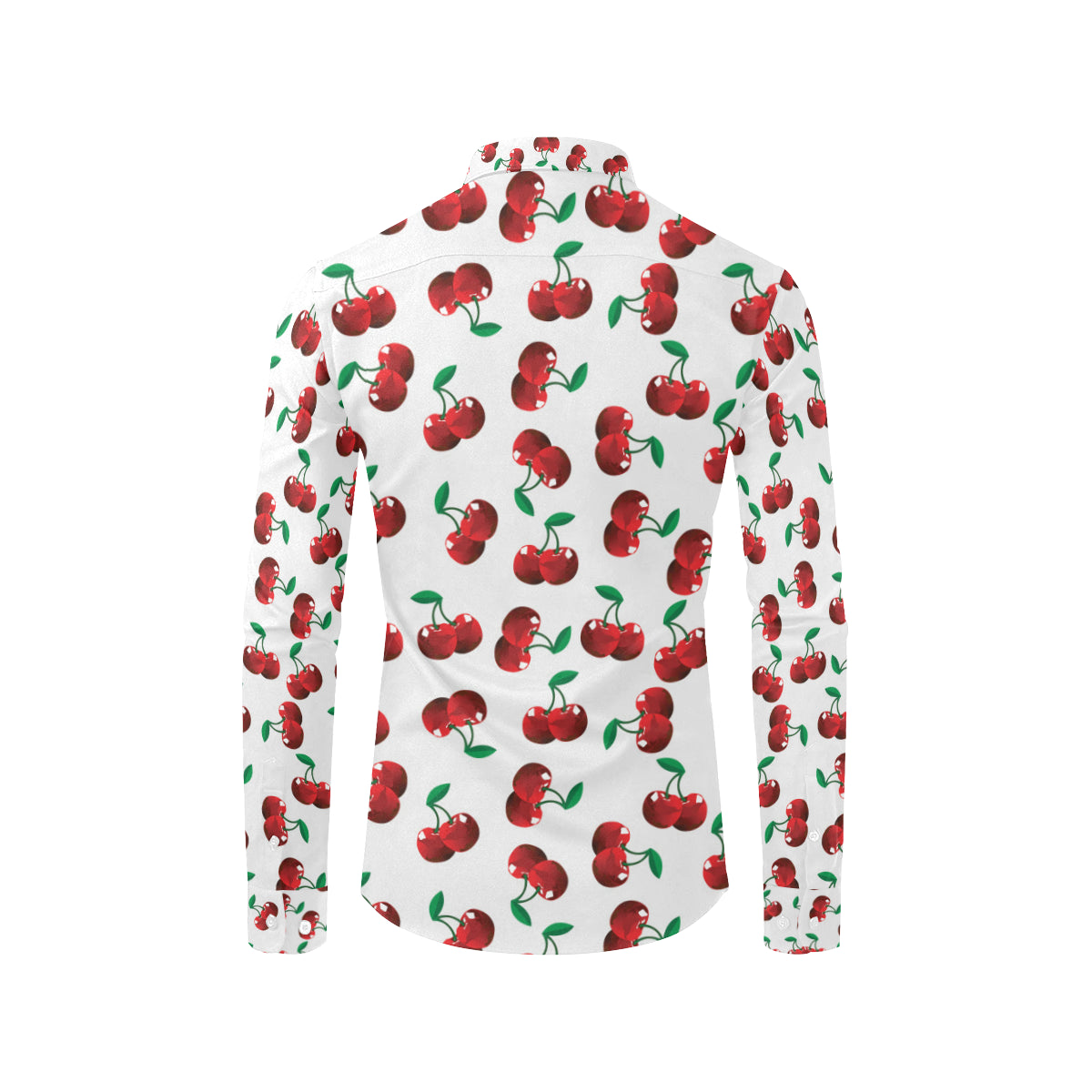 Cherry Pattern Print Design 01 Men's Long Sleeve Shirt