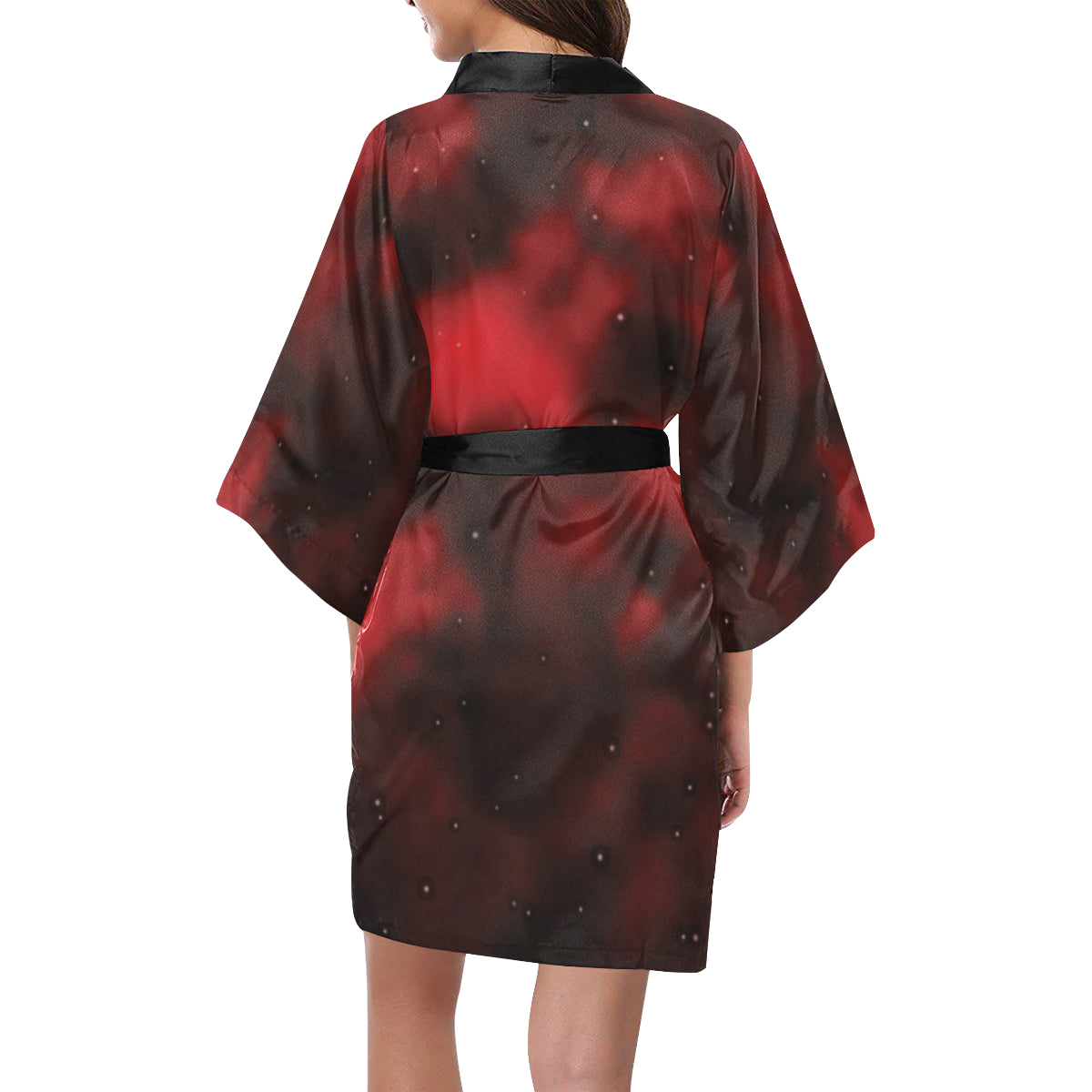 Nebula Pattern Print Design A03 Women's Short Kimono