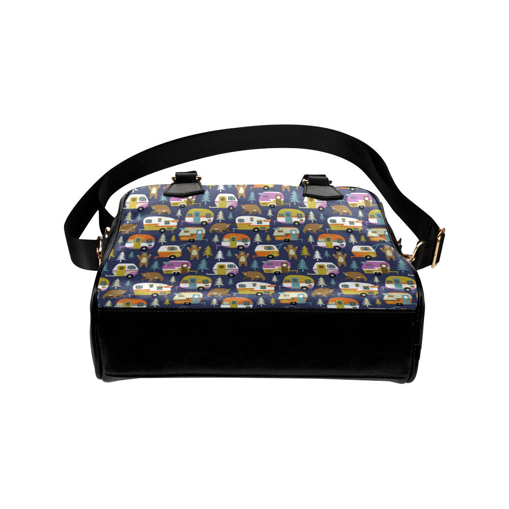 Camper Pattern Print Design 04 Shoulder Handbag
