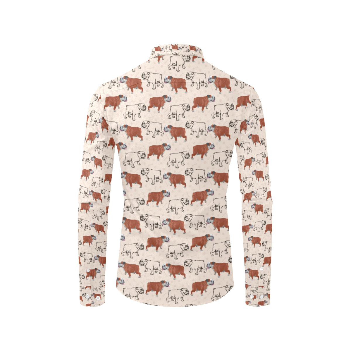 Bulldogs Pattern Print Design 04 Men's Long Sleeve Shirt