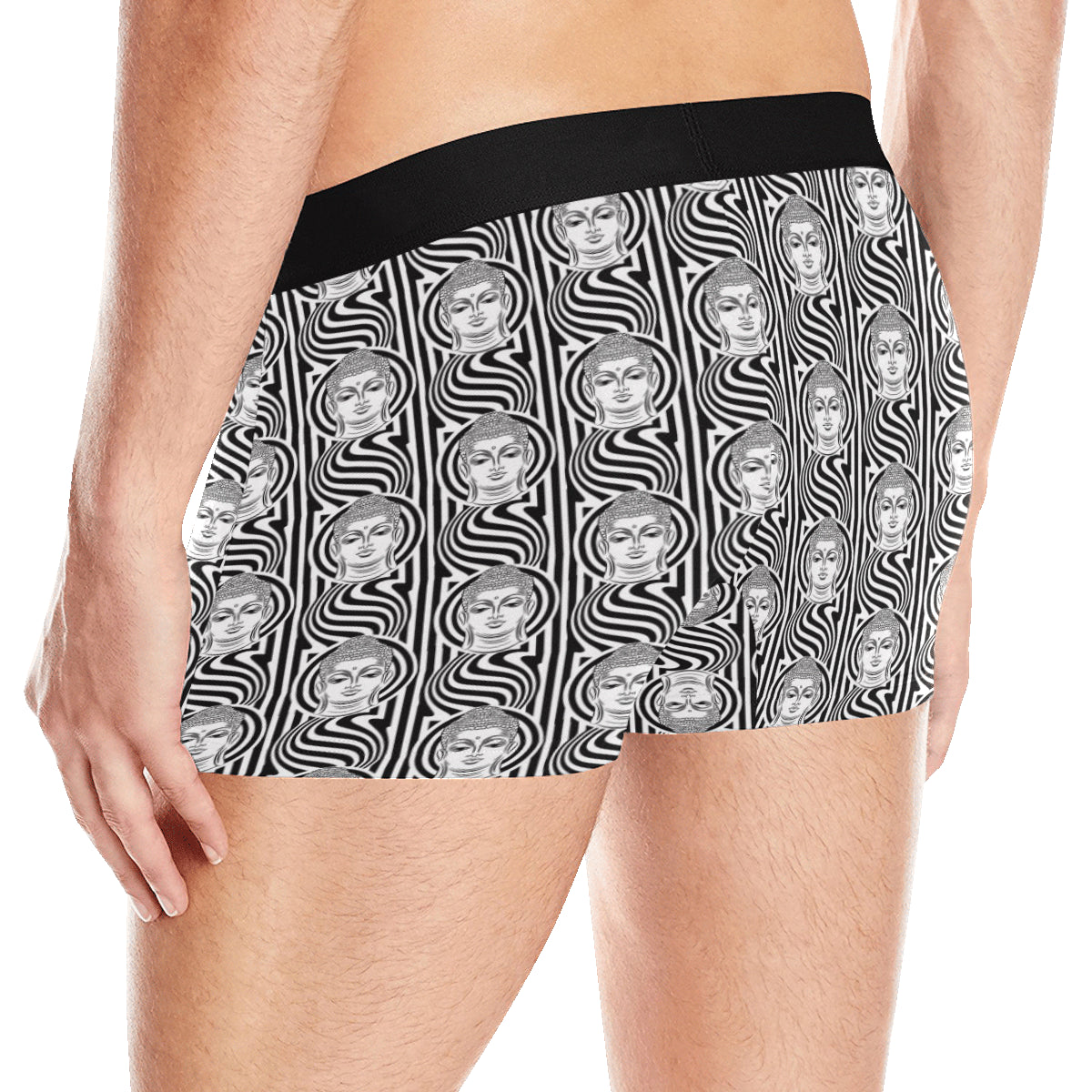 Buddha Pattern Print Design 05 Men's Boxer Briefs