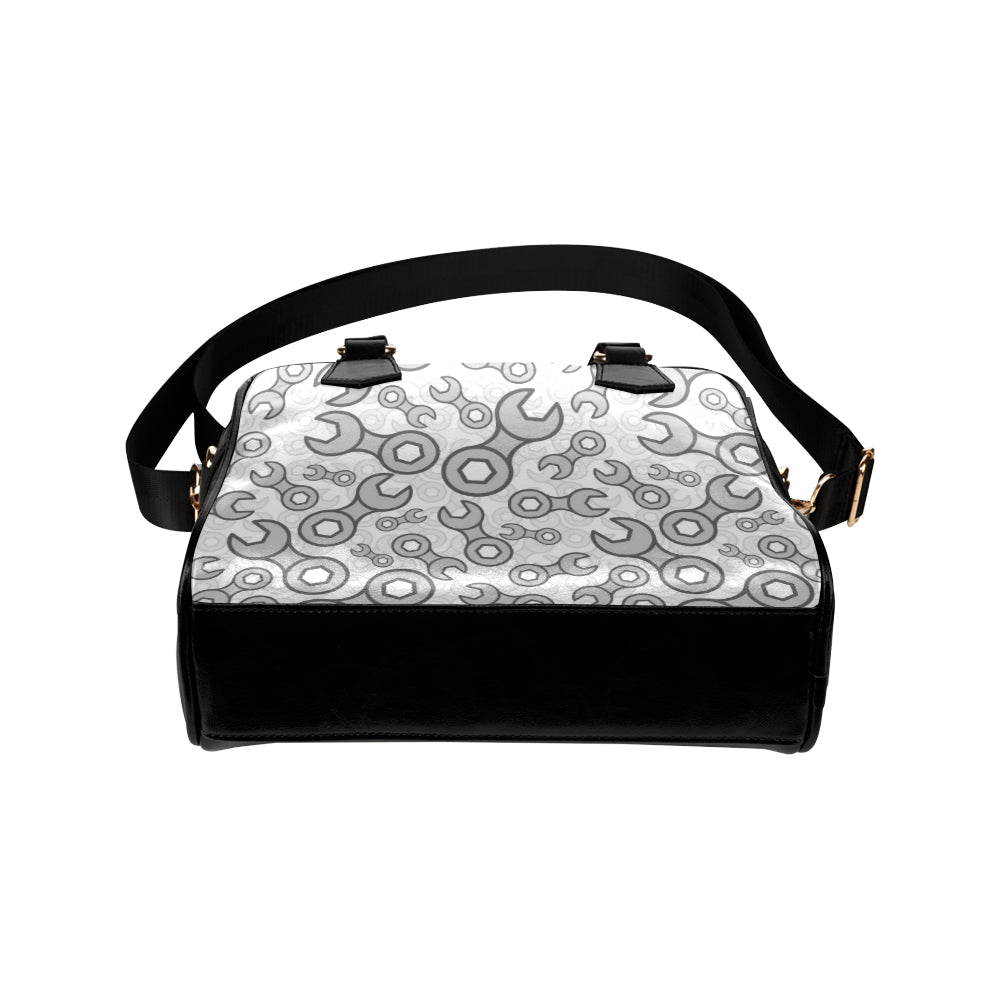 Mechanic Pattern Print Design 05 Shoulder Handbag