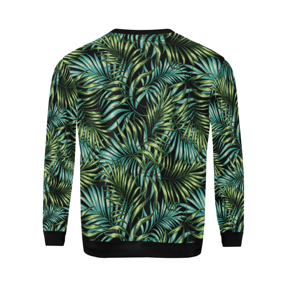 Tropical Flower Pattern Print Design TF08 Men Long Sleeve Sweatshirt