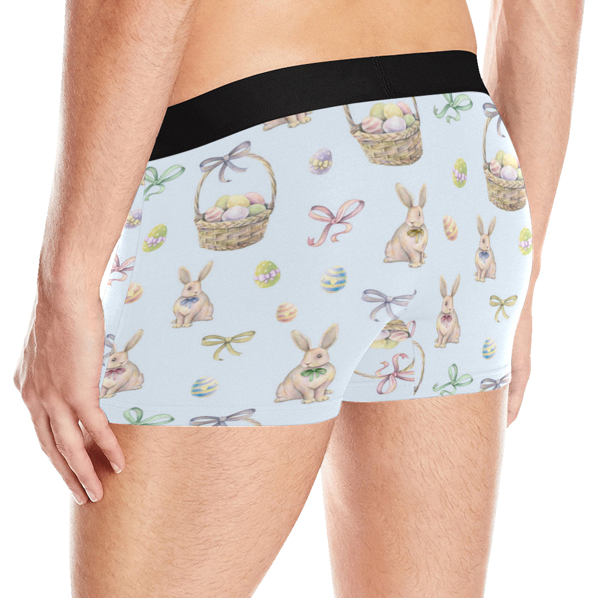 Rabbit Easter Eggs Pattern Print Design 03 Men's Boxer Briefs