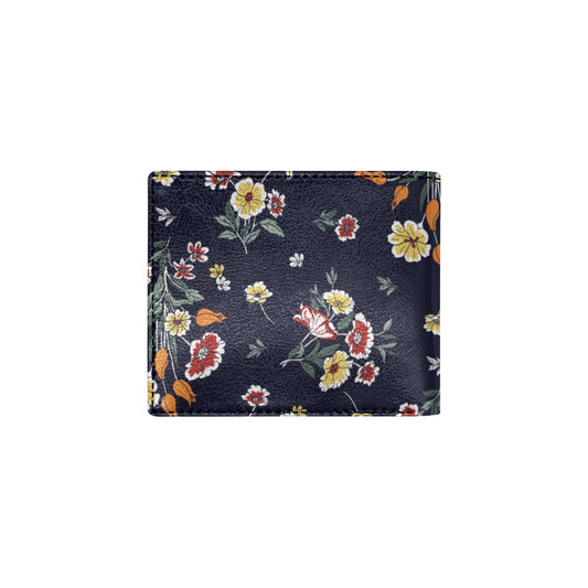 Summer Floral Pattern Print Design SF01 Men's ID Card Wallet