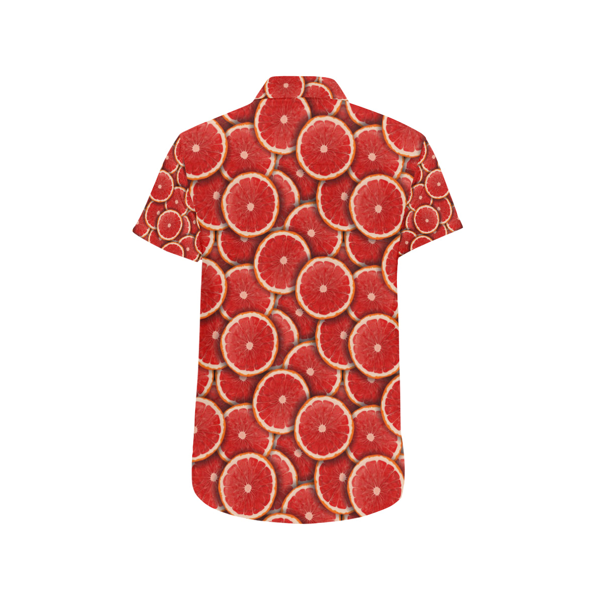Grapefruit Pattern Print Design GF05 Men's Short Sleeve Button Up Shirt