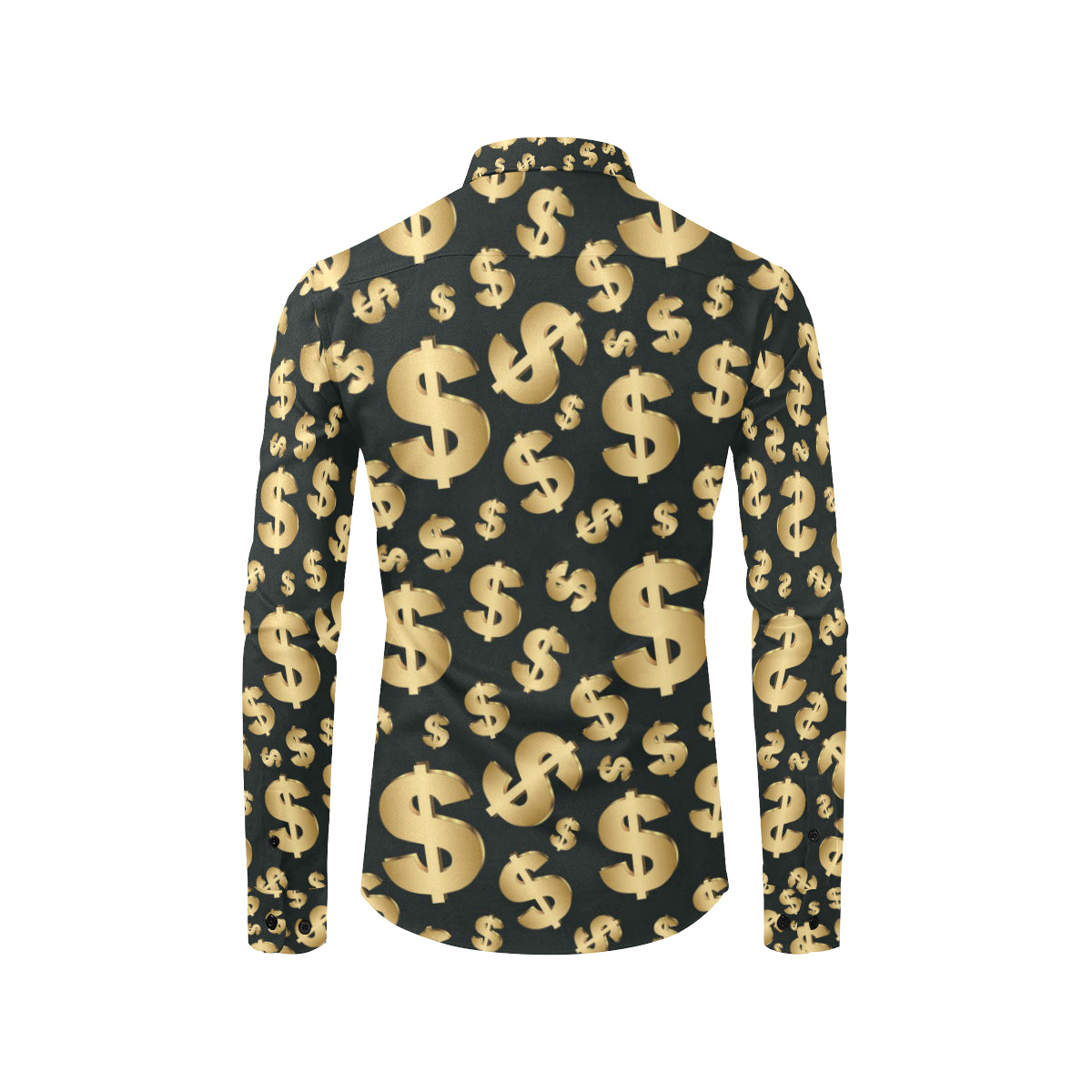 Dollar Pattern Print Design DO04 Men's Long Sleeve Shirt