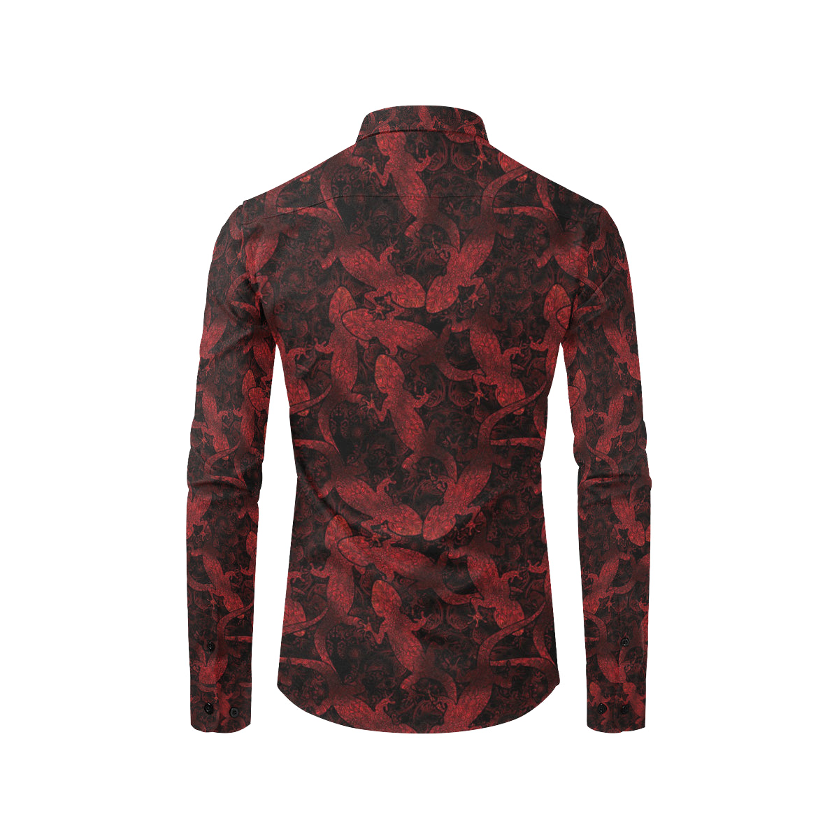 Gecko Pattern Print Design 04 Men's Long Sleeve Shirt