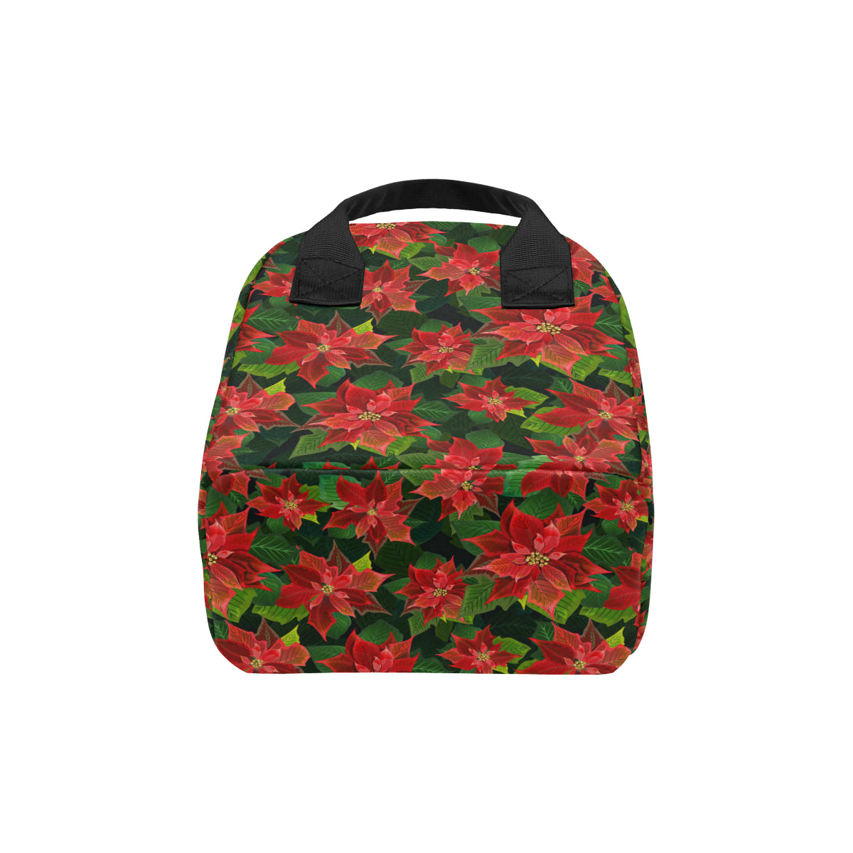 Poinsettia Pattern Print Design POT04 Insulated Lunch Bag
