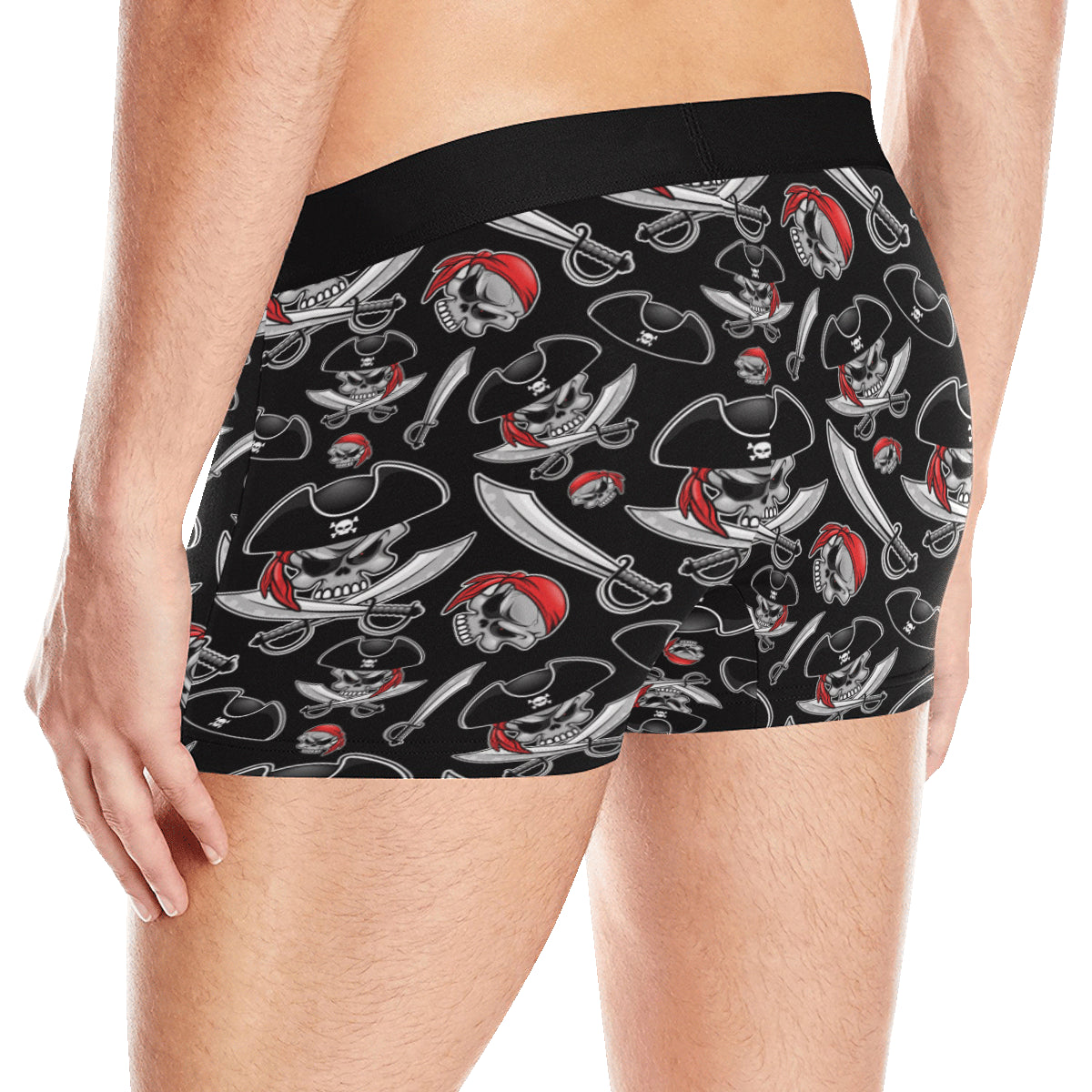 Pirate Pattern Print Design A05 Men's Boxer Briefs