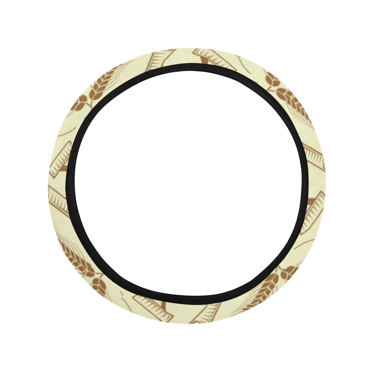 Agricultural Windmills Print Design 03 Steering Wheel Cover with Elastic Edge