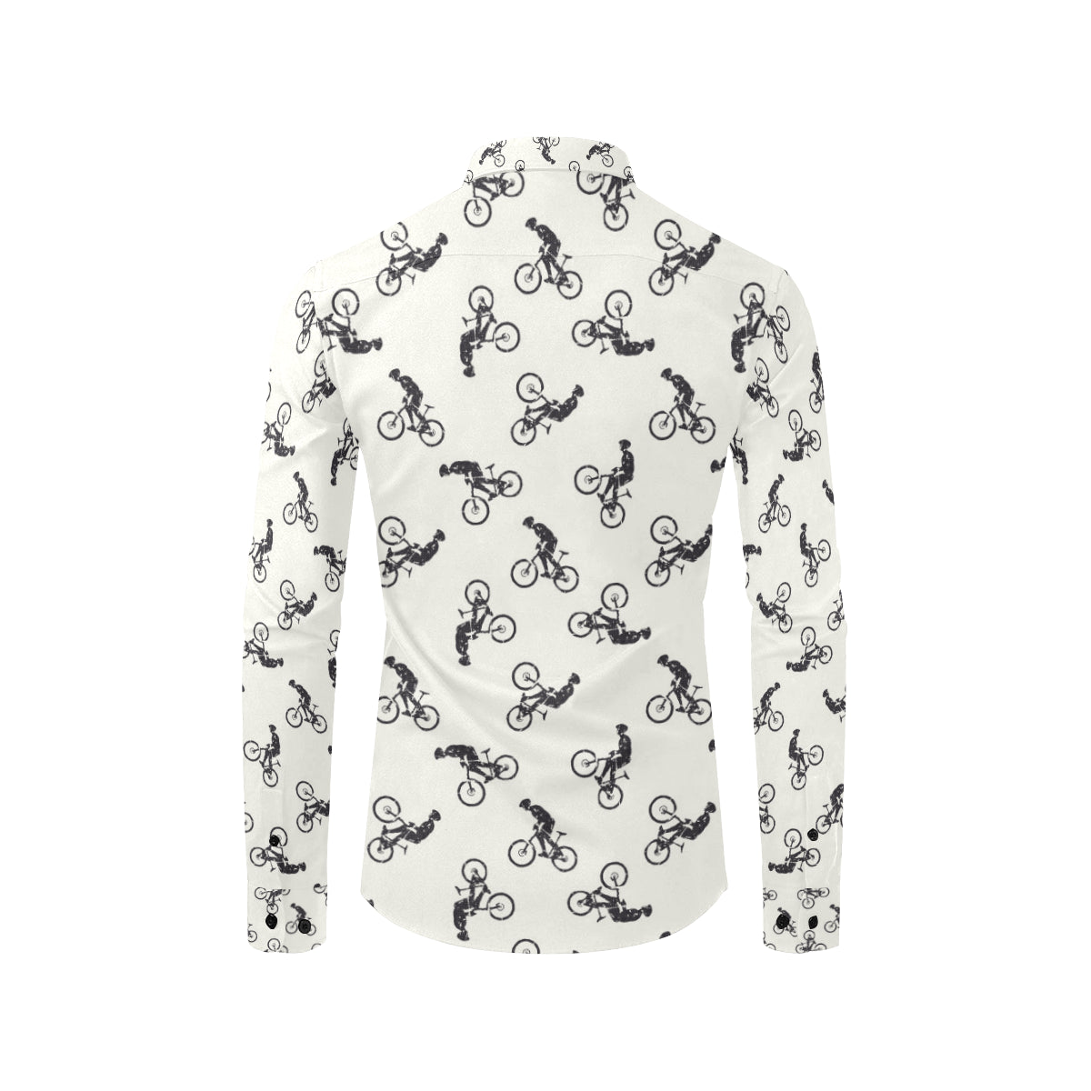 Mountain bike Pattern Print Design 01 Men's Long Sleeve Shirt