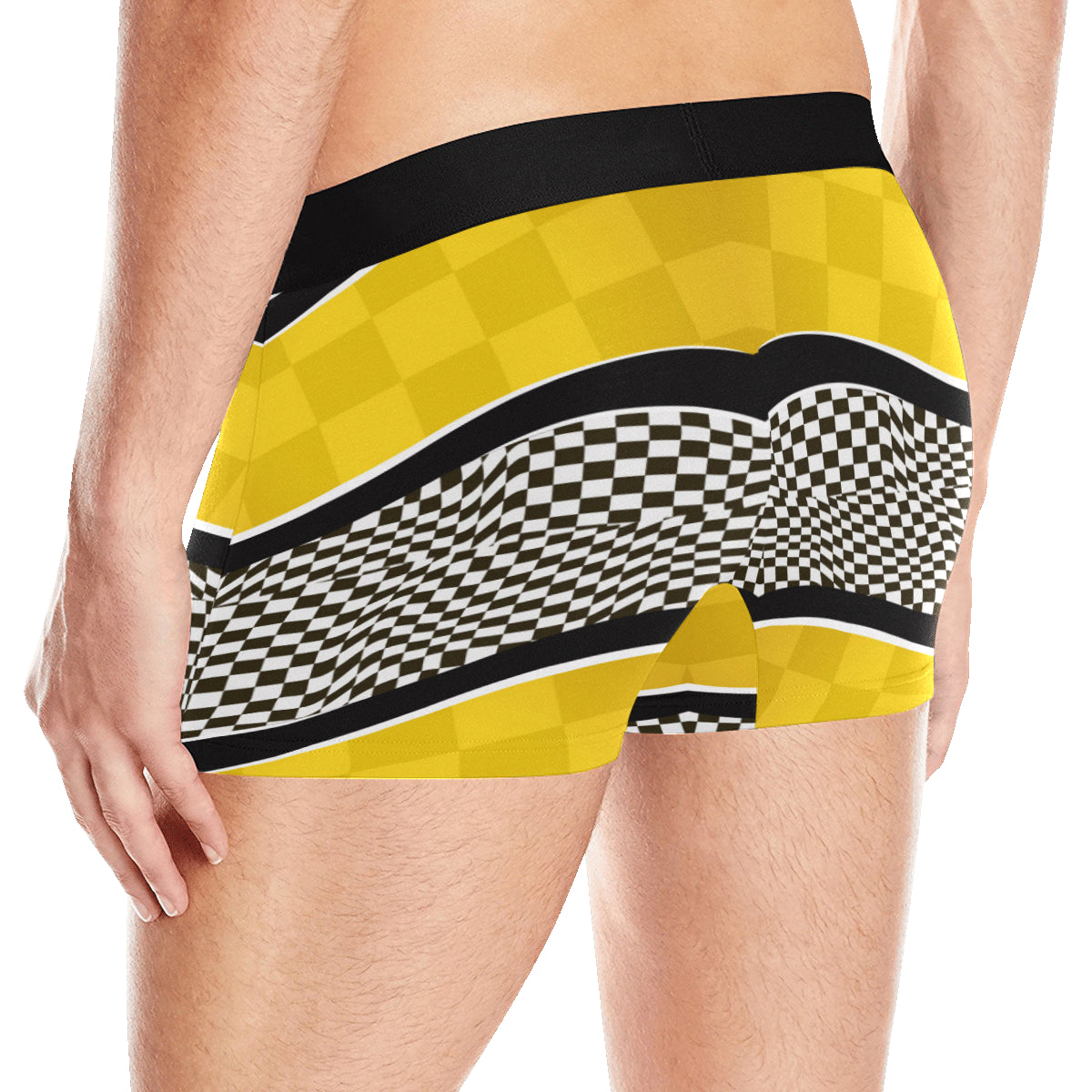 Checkered Pattern Print Design 02 Men's Boxer Briefs