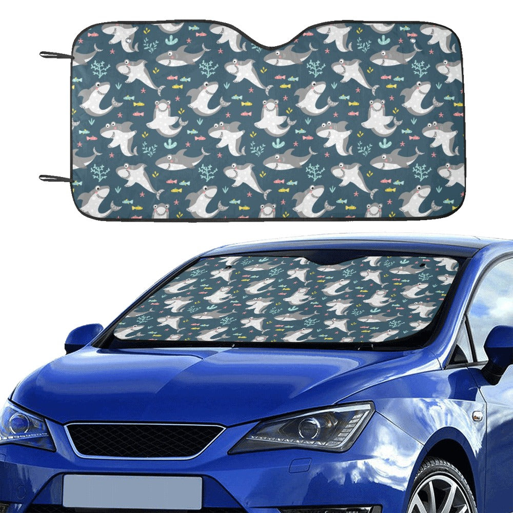 Shark Print Design LKS307 Car front Windshield Sun Shade