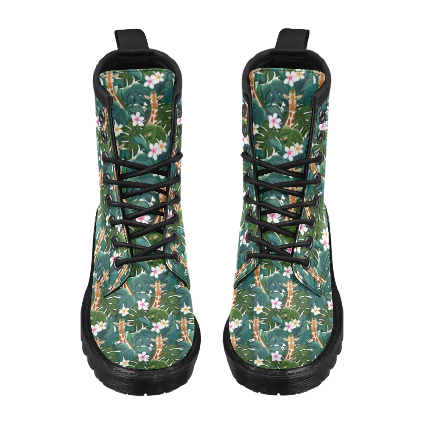 Giraffe Jungle Design Print Women's Boots