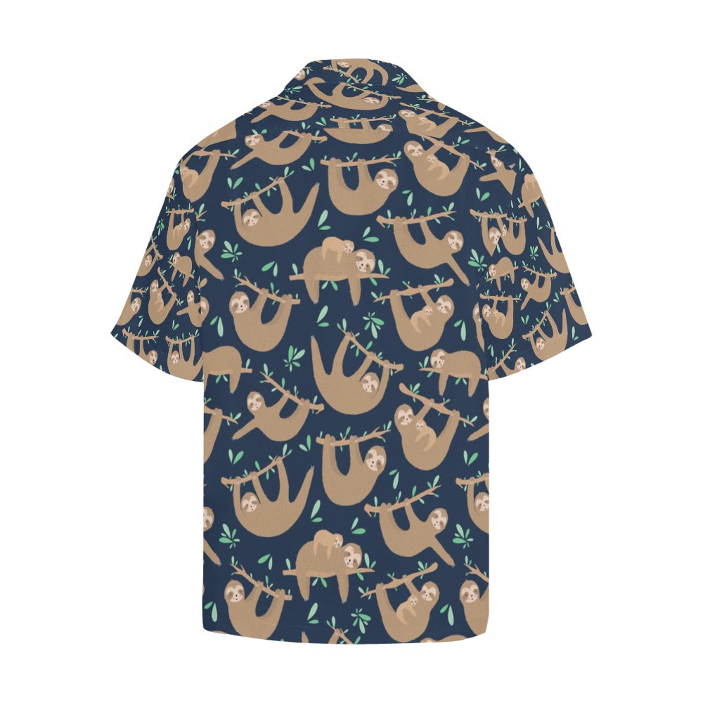 Sloth Print Design LKS307 Men's Hawaiian Shirt