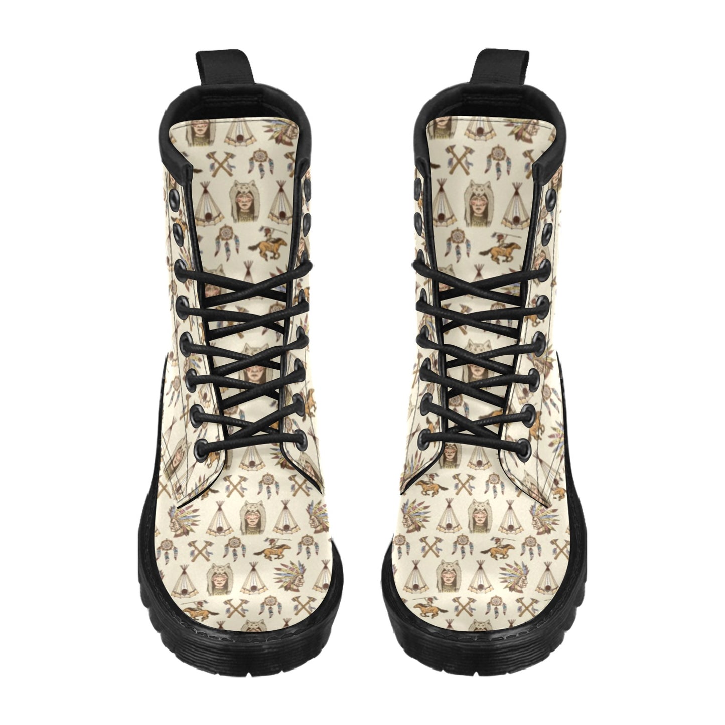 Native Indian Pattern Design Print Women's Boots