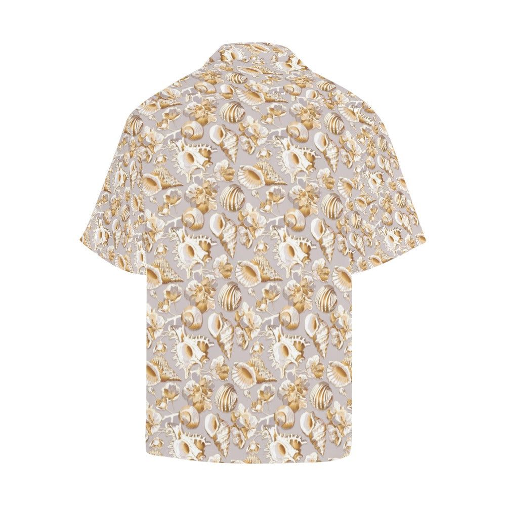Seashell Print Design LKS309 Men's Hawaiian Shirt