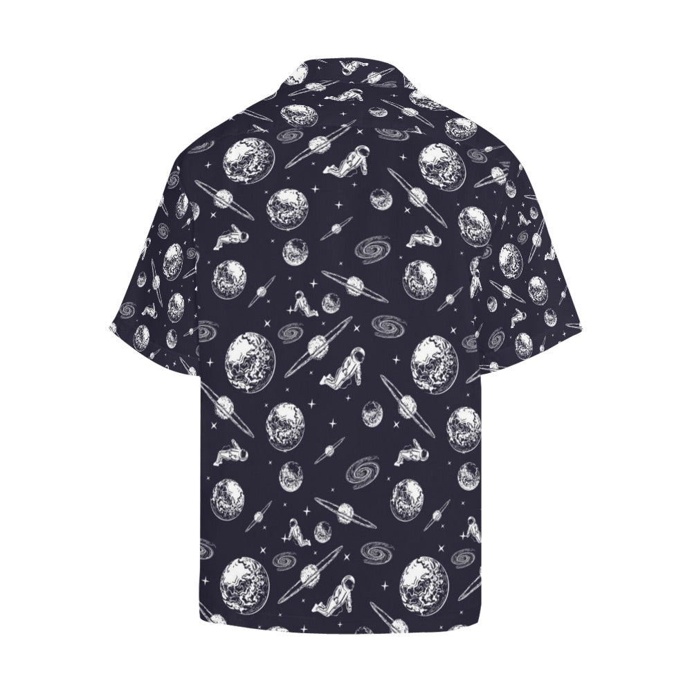 Space Astronaut Print Design LKS302 Men's Hawaiian Shirt