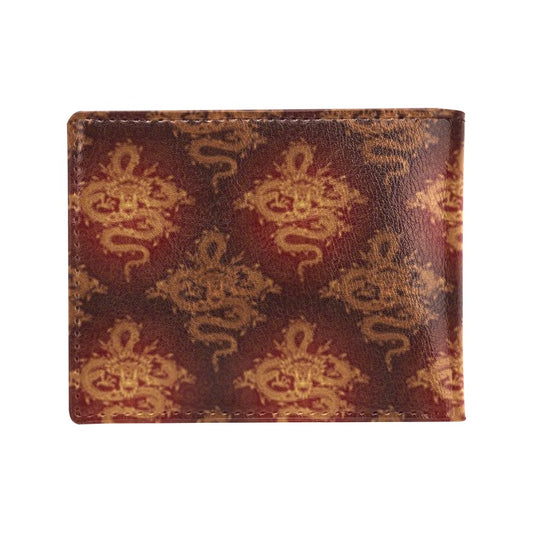 Chinese Dragons Gold Design Men's ID Card Wallet