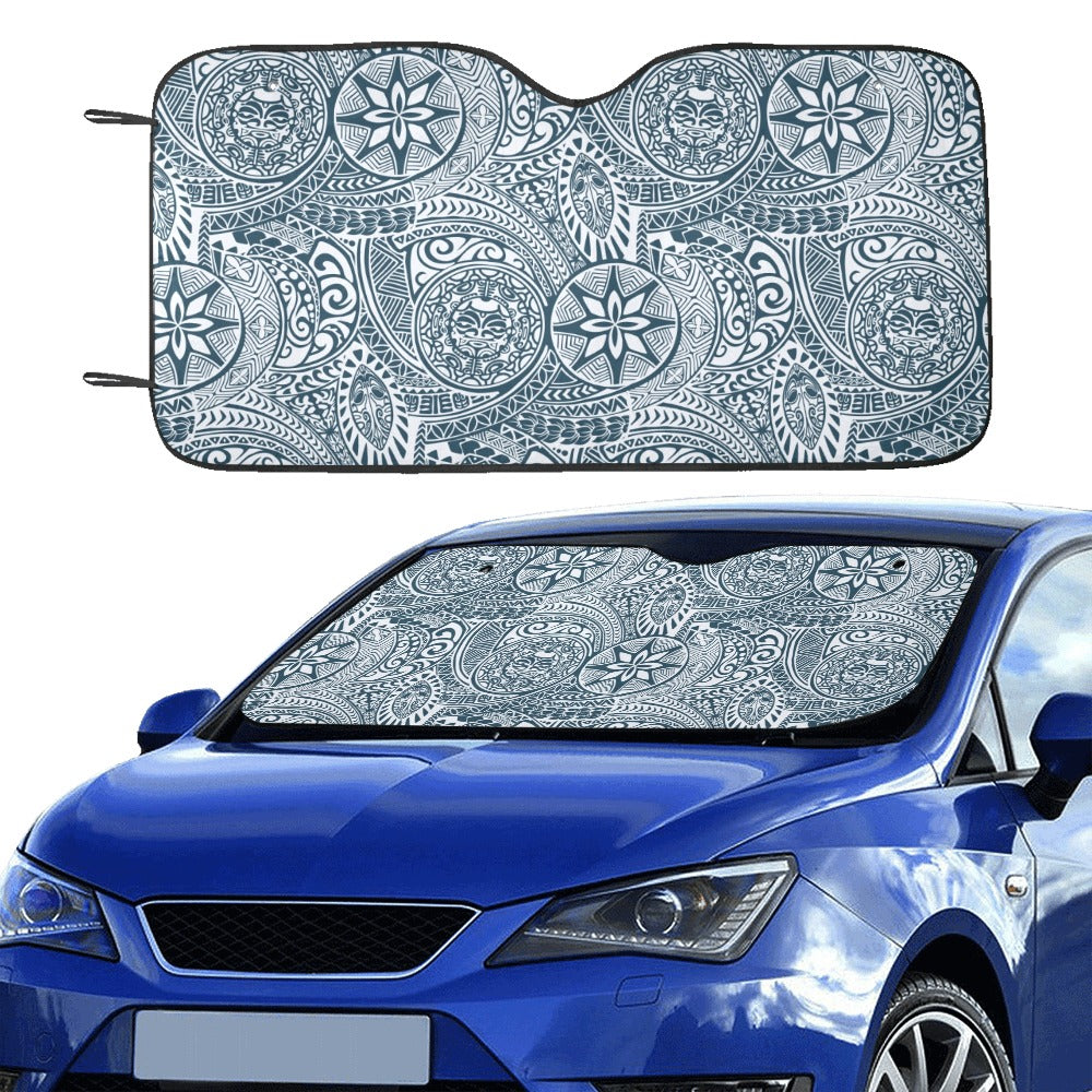 Samoan Pattern Print Design LKS306 Car front Windshield Sun Shade
