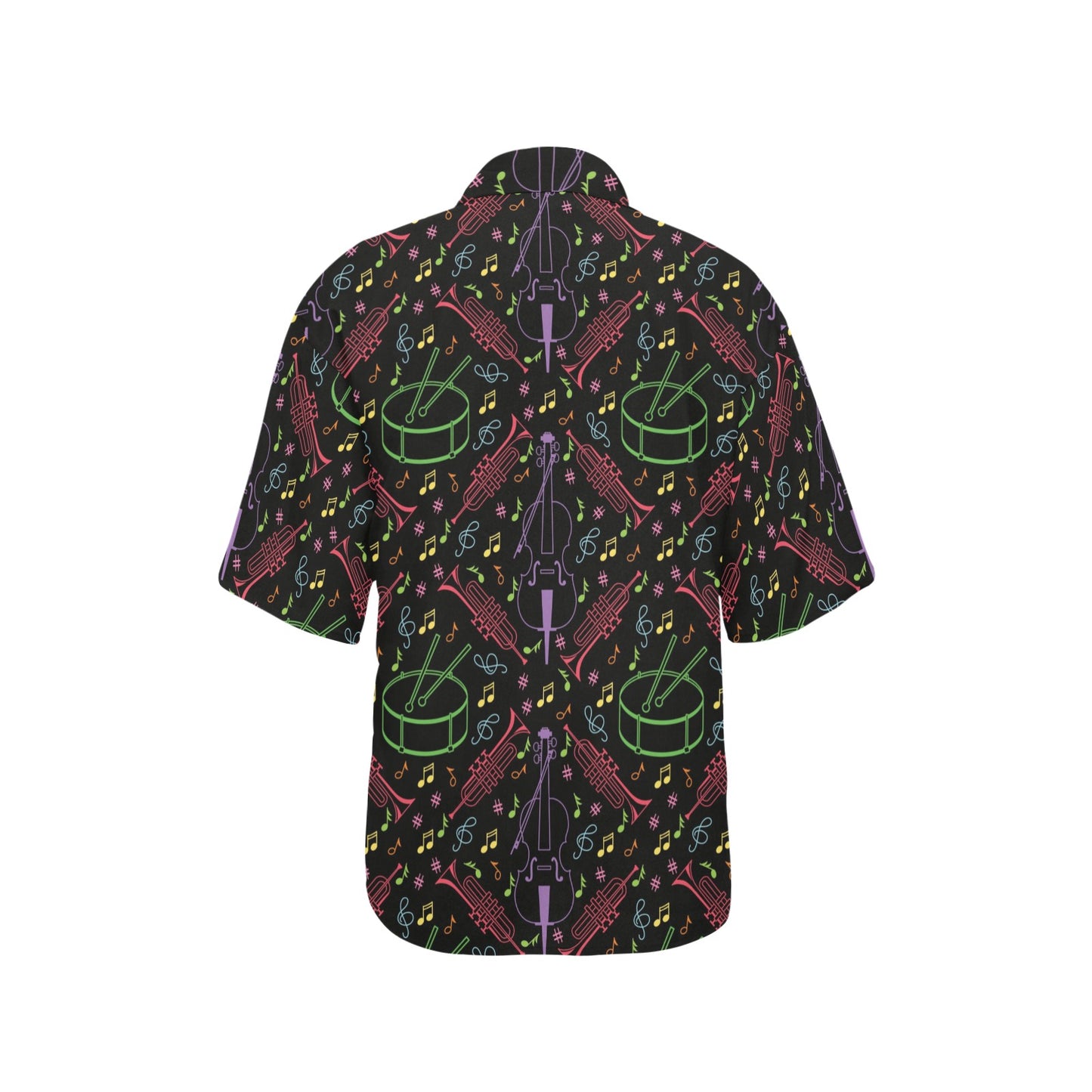 Cello Neon Pattern Print Design 02 Women's Hawaiian Shirt