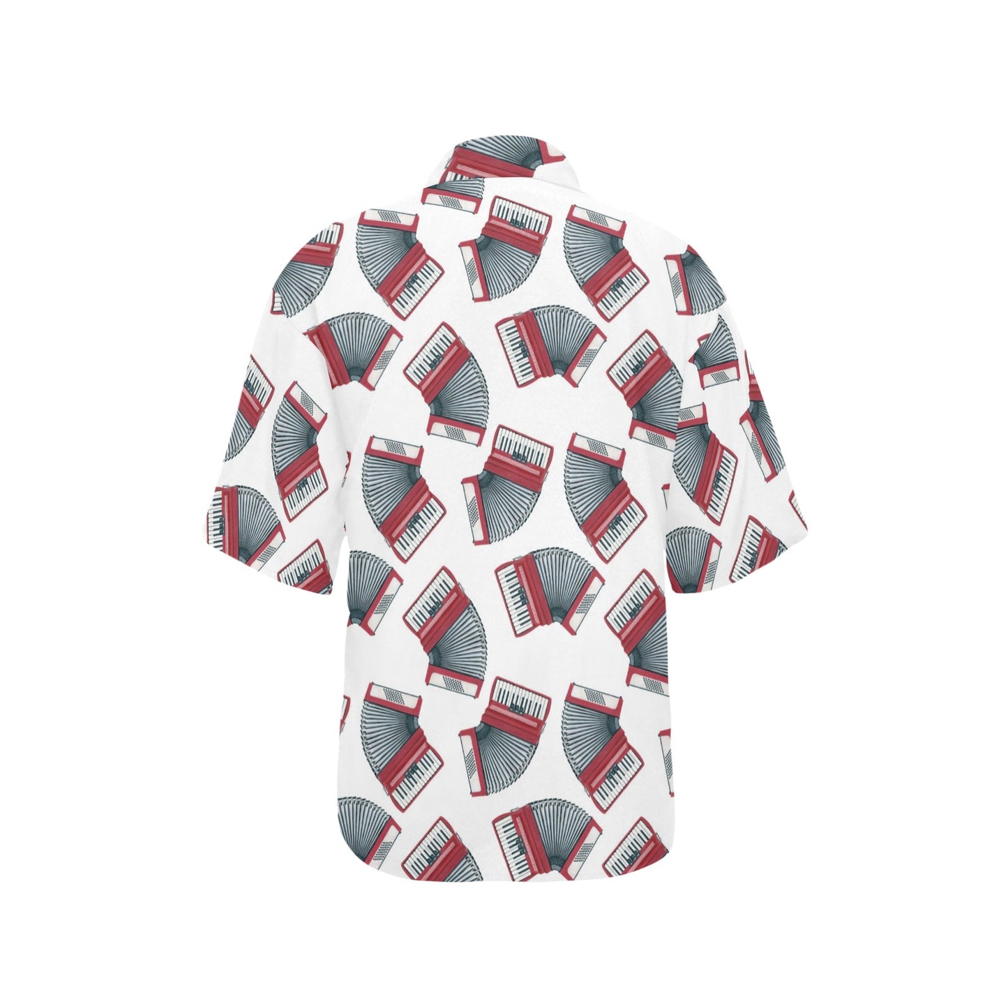 Accordion Pattern Print Design 03 Women's Hawaiian Shirt