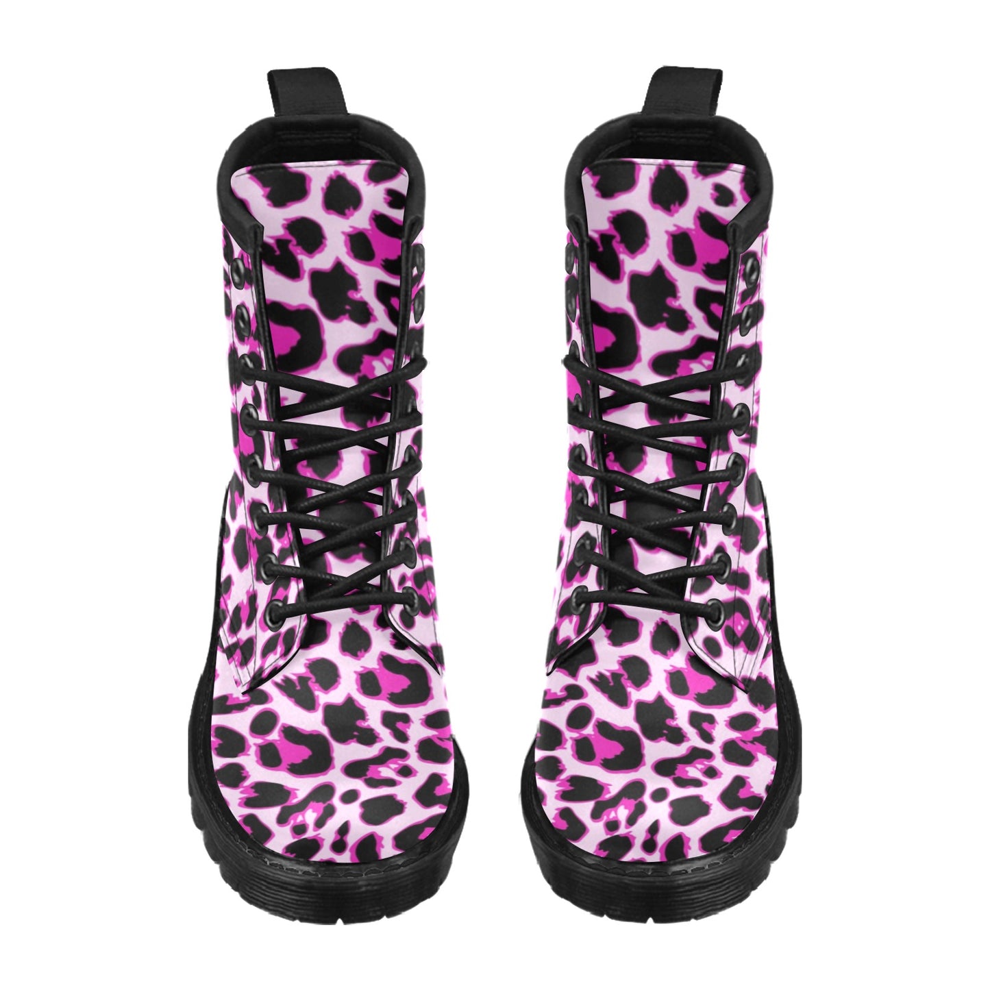 Pink Leopard Print Women's Boots