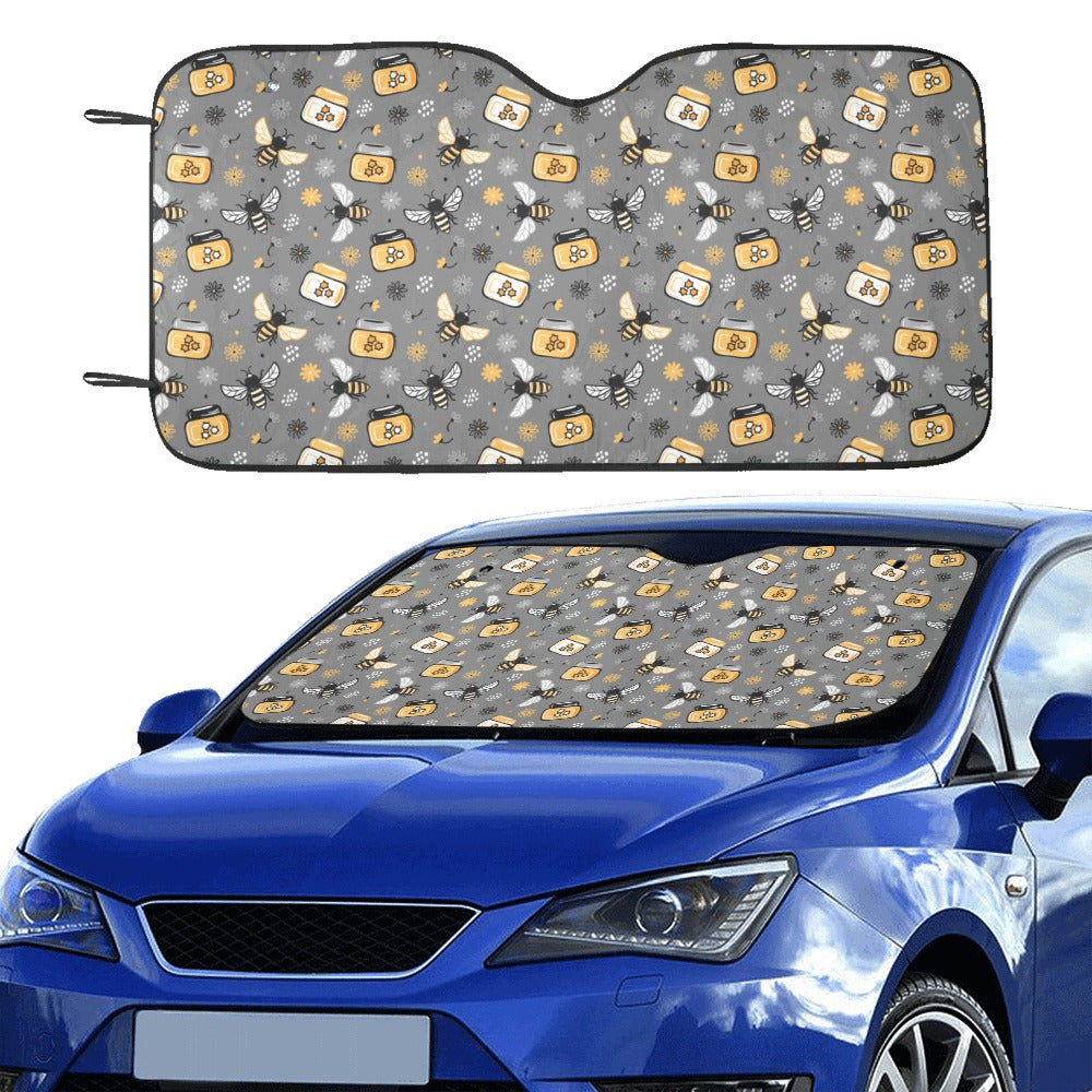 Honey Bee Print Design LKS301 Car front Windshield Sun Shade