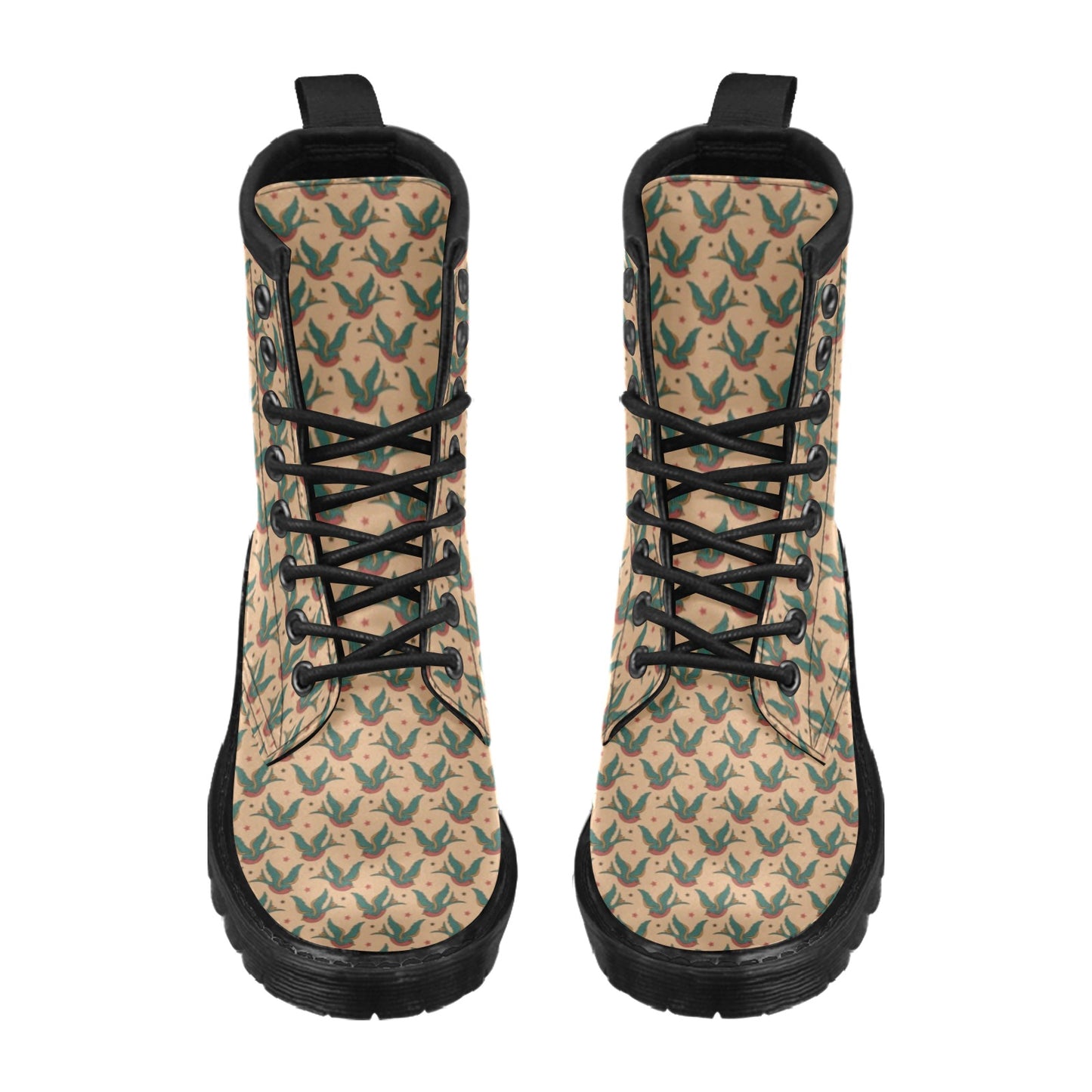 Old School Tattoo Swallow Design Women's Boots